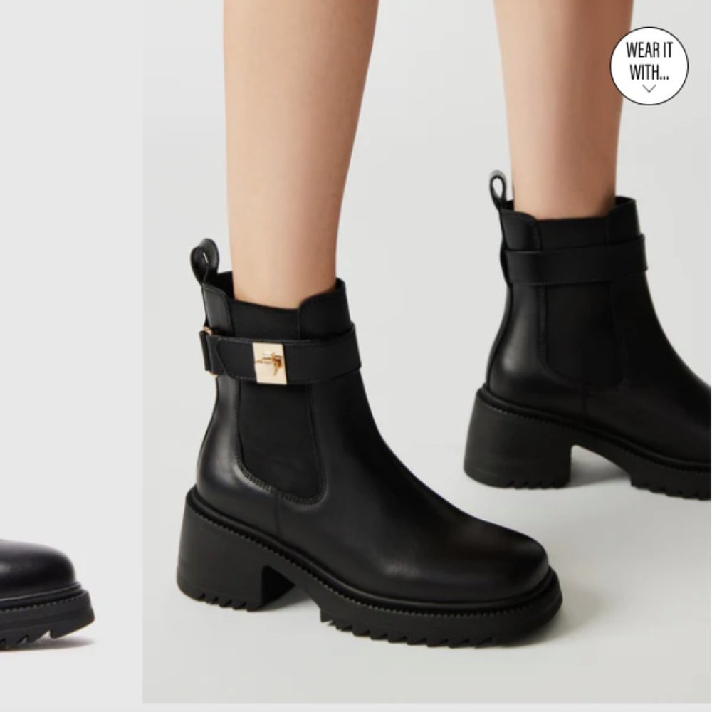 Steve Madden GATES BLACK LEATHER Boots